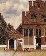 Jan Vermeer Street in Delft oil